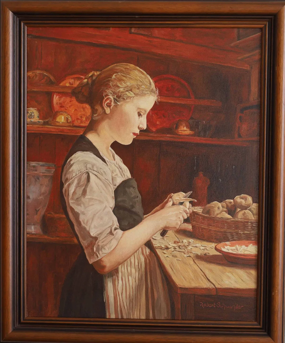 Kartoffelschälerin – an der Wand
