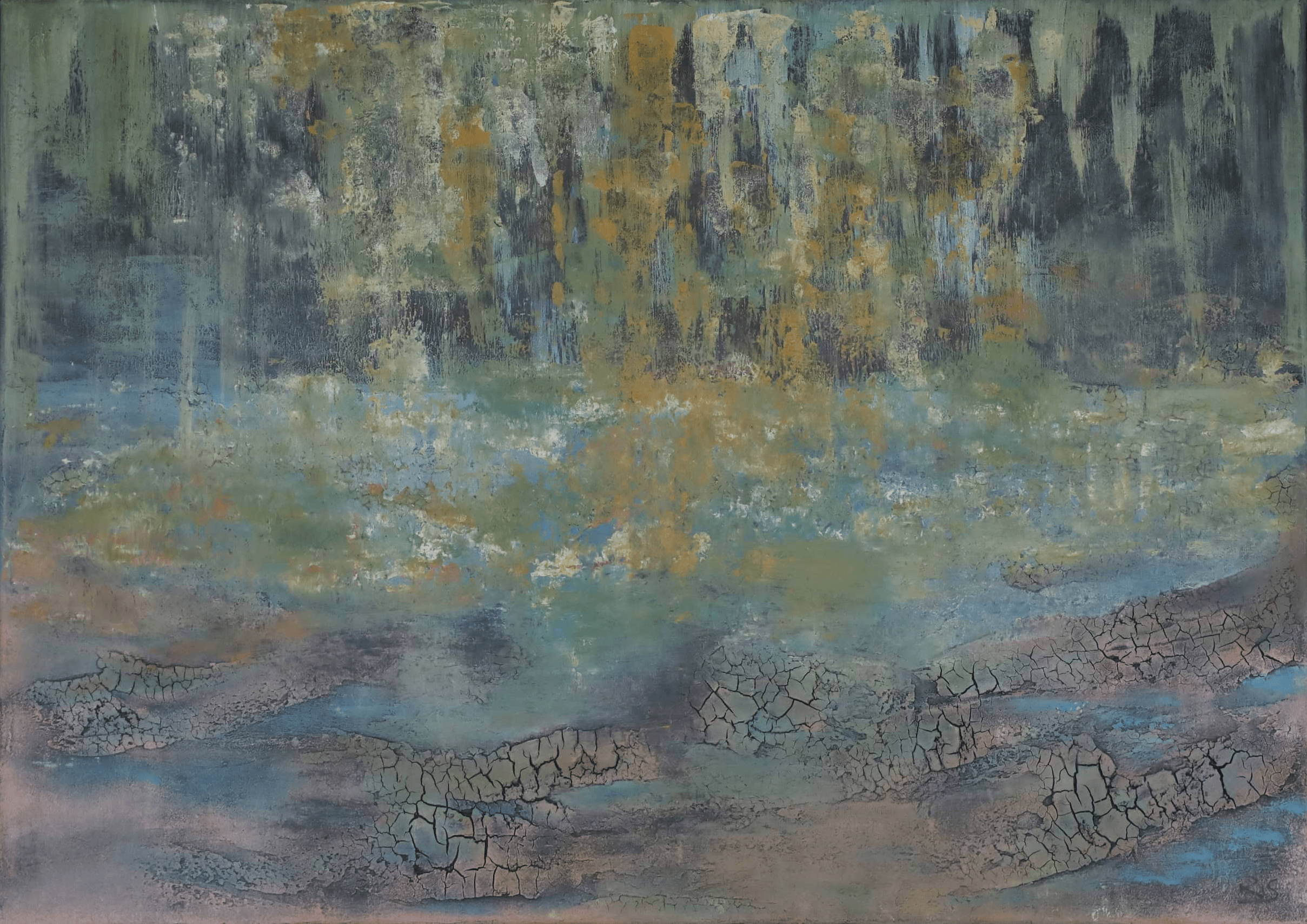 Goldregen – Acryl auf Leinwand