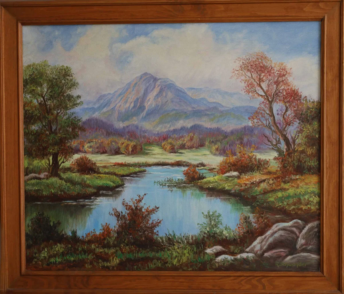 Herbstseeszene – an der Wand