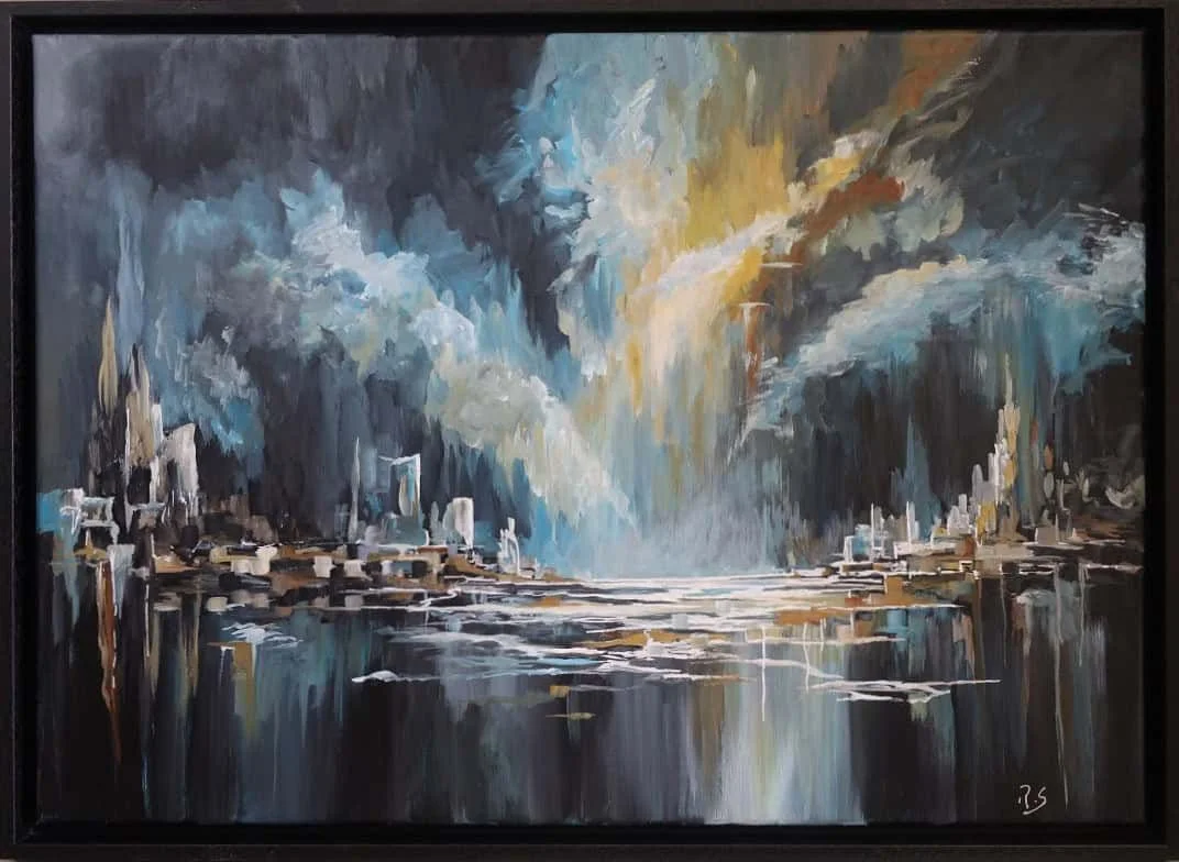 Stadt aus Licht – an der Wand