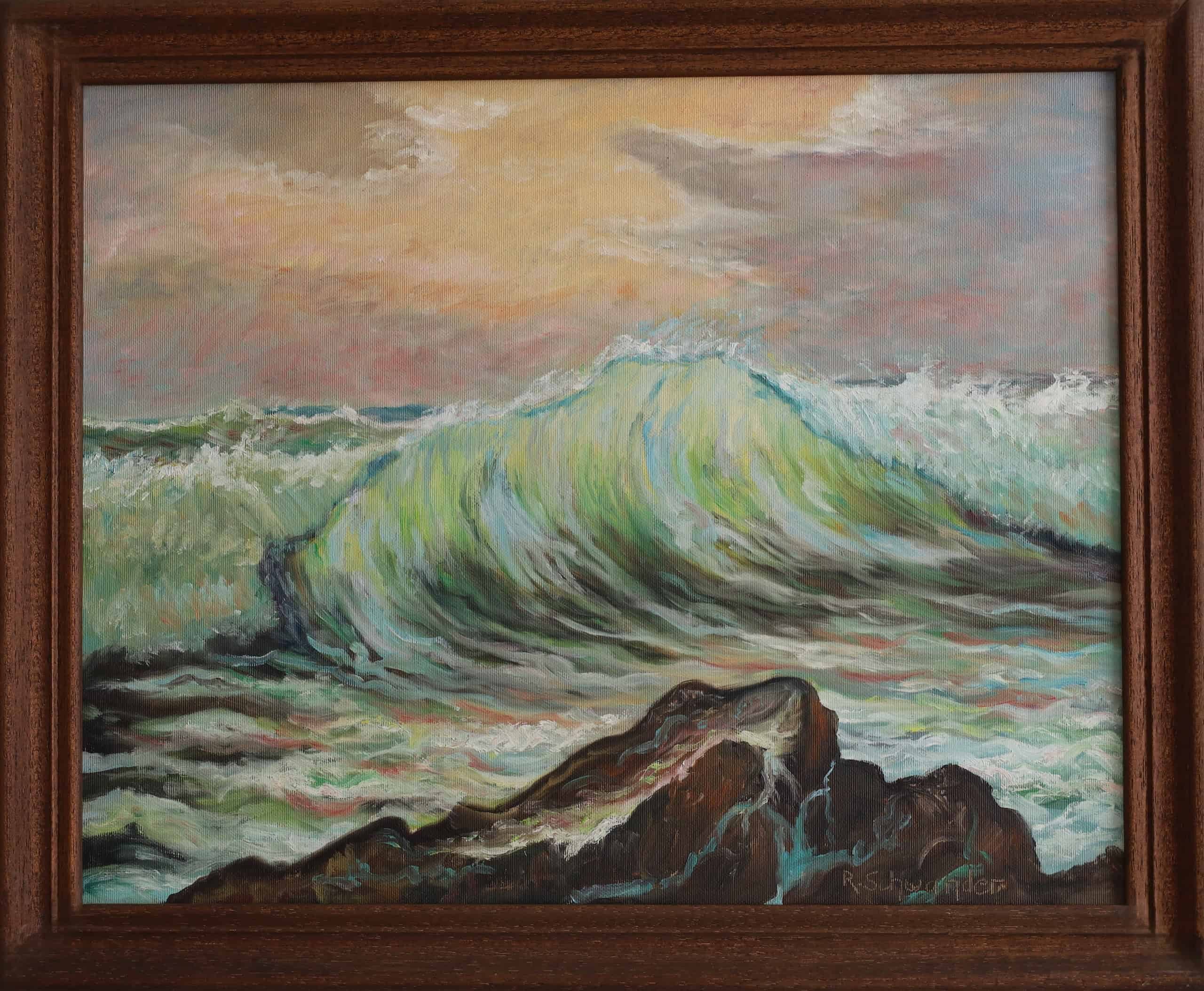 Grosse Welle – Oel auf Leinwand