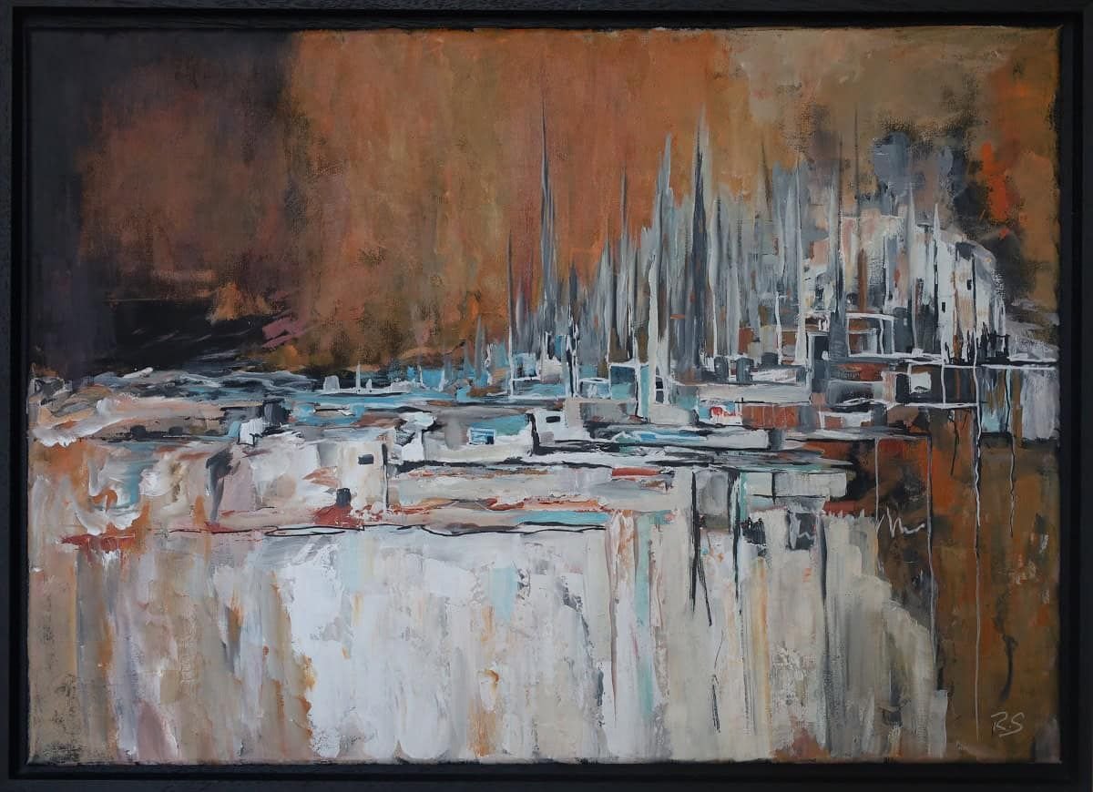 Flüchtige Architekturen – Acryl auf Leinwand