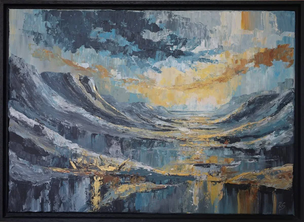Goldene Strömung – an der Wand