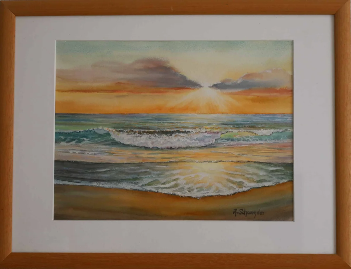 Sonnenuntergang am Meer – an der Wand